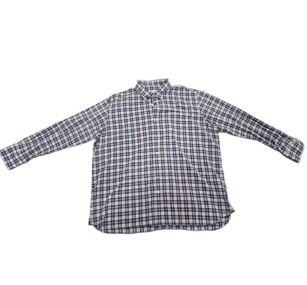 Peter Millar MENS long sleeve shirt XXL Check plaid Work Office Party Pocket
